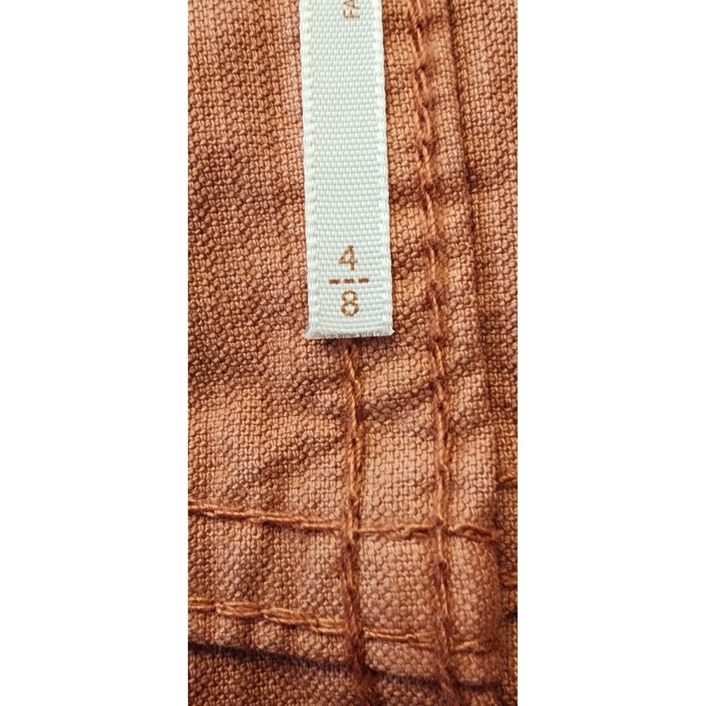 Free People Corduroy Mini Skirt Burnt Orange Button Front A-Line Size 4 sku18 - Picture 5 of 13